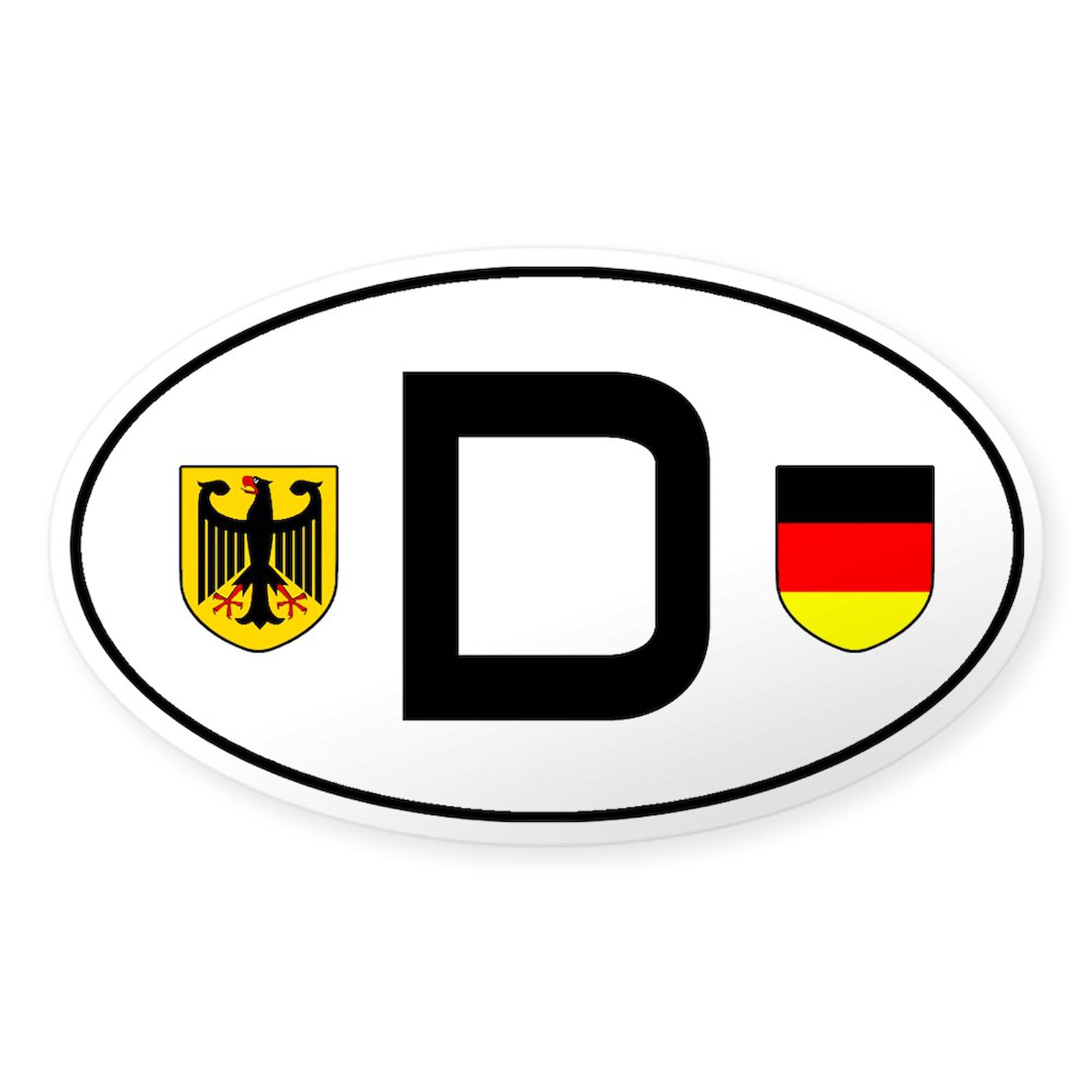 Germany Car Decal Oval - Premium Vinyl Bumper Sticker for Cars, Trucks & Windows | Durable Outdoor Decoration for German Heritage Pride, Travel Enthusiasts & Euro Car Lovers