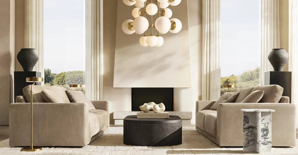 Elegant Cirque Tall Chandelier - Modern Crystal Ceiling Light Fixture for Dining Room, Living Room & Bedroom | Perfect for Home Decor & Wedding Venues