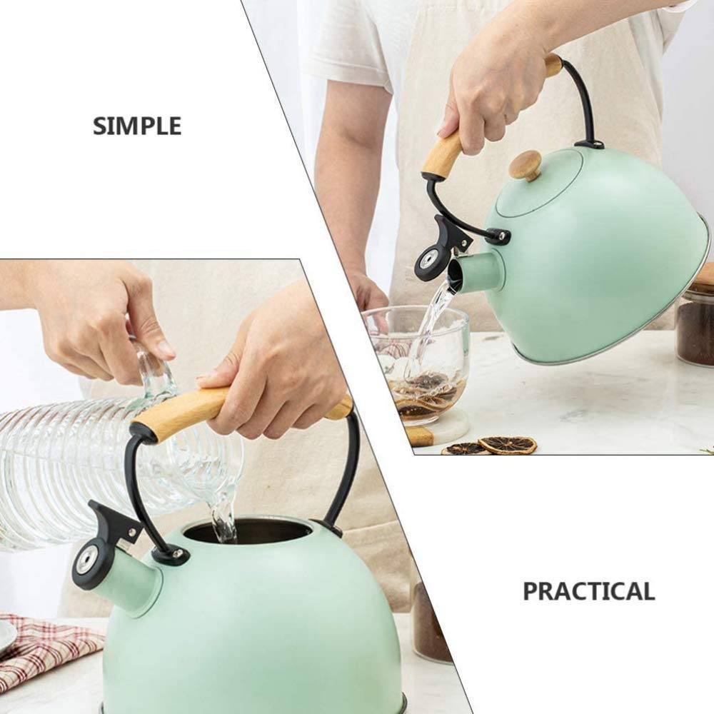 Premium Stainless Steel Whistling Tea Kettle for Stovetop - Classic Design for Gas & Electric Stoves - Perfect for Boiling Water, Making Tea, Coffee & Hot Cocoa at Home or Camping