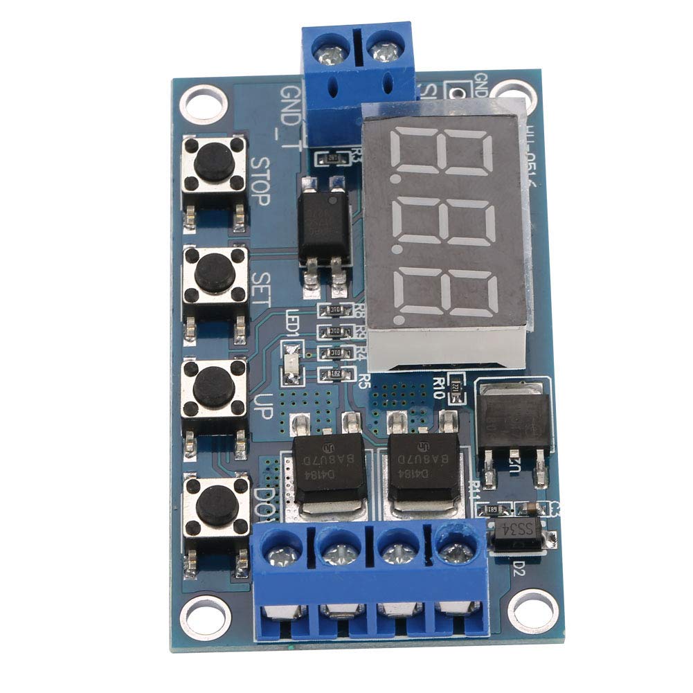 12V-24V Timer Relay Delay Controller Board - Adjustable Time Delay Relay with Dual MOS Control for Automotive, HVAC & Industrial Automation | Pulse Signal Cycle Timer Switch
