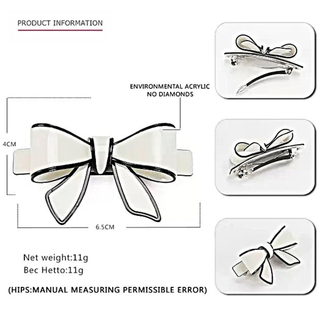 KIDWILL Butterfly Hair Clips for Women & Girls - Comfortable Bow Shaped Small Claw Clips for Long Thick Hair - Perfect for School, Work, Parties & Everyday Styling