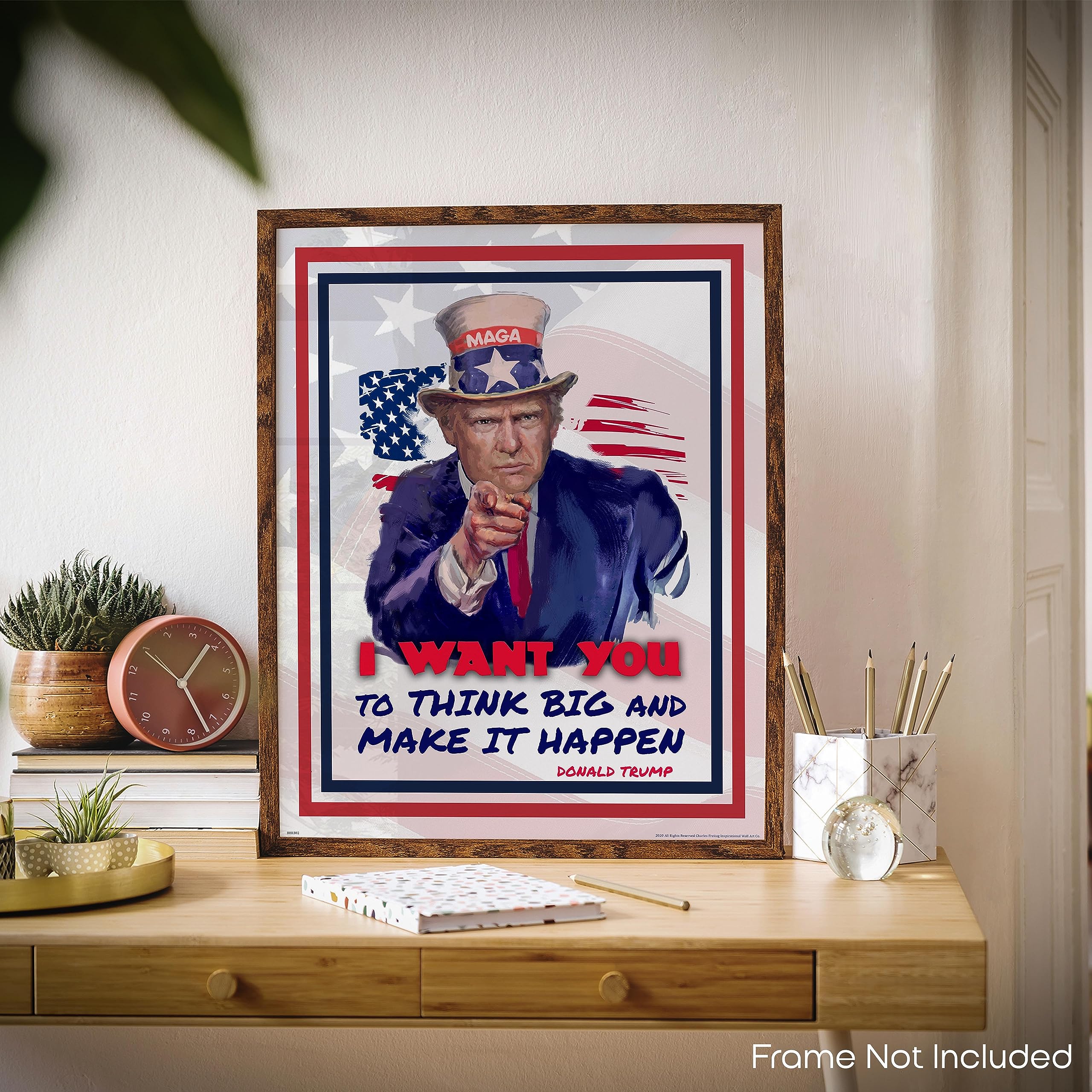 Donald Trump Motivational Poster Art Print - 11x14 Inches Inspirational Wall Art for Office, Kids Room & Home Decor - Perfect for Motivational Gifts & Political Enthusiasts
