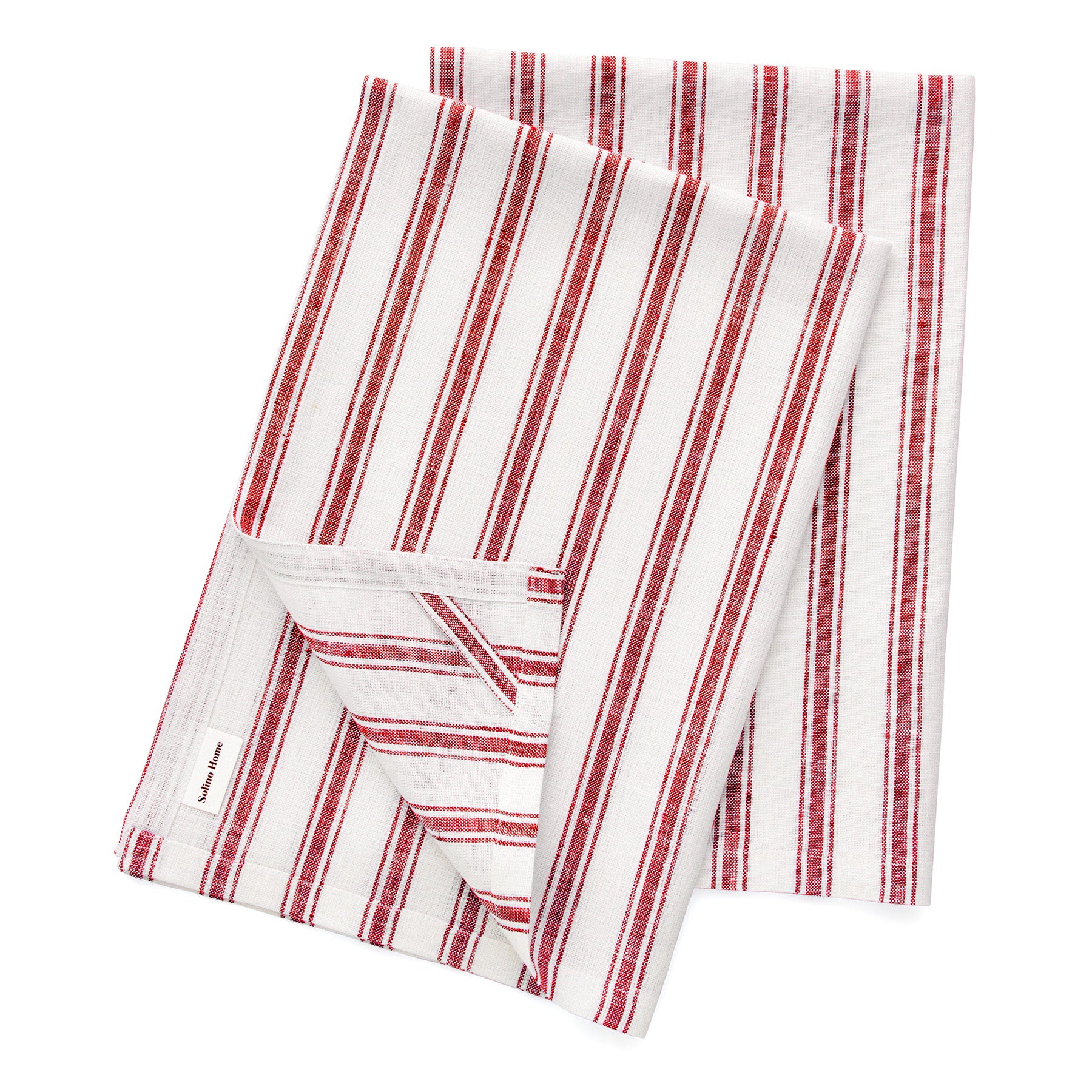 Premium Capri Ticking Stripe Kitchen Towels Set of 2 - Absorbent & Durable Cotton Dish Towels for Drying Dishes, Cleaning Countertops & Kitchen Decor