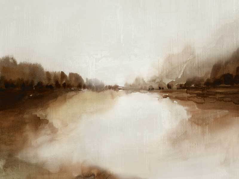 Down by the Creek Landscape Canvas Art Print - Nature Wall Decor for Living Room, Bedroom & Office