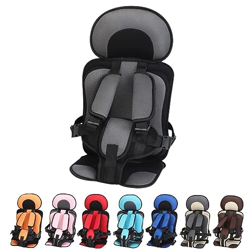 Portable Car Seat Cushion for Travel - Adjustable Safety Harness, Foldable Baby Seat for Golf Cart & Car - Ride Safer Travel Vest (Black, Small 19.69x10.24x8.66in) - Perfect for Road Trips, Airplane Travel & Outdoor Adventures
