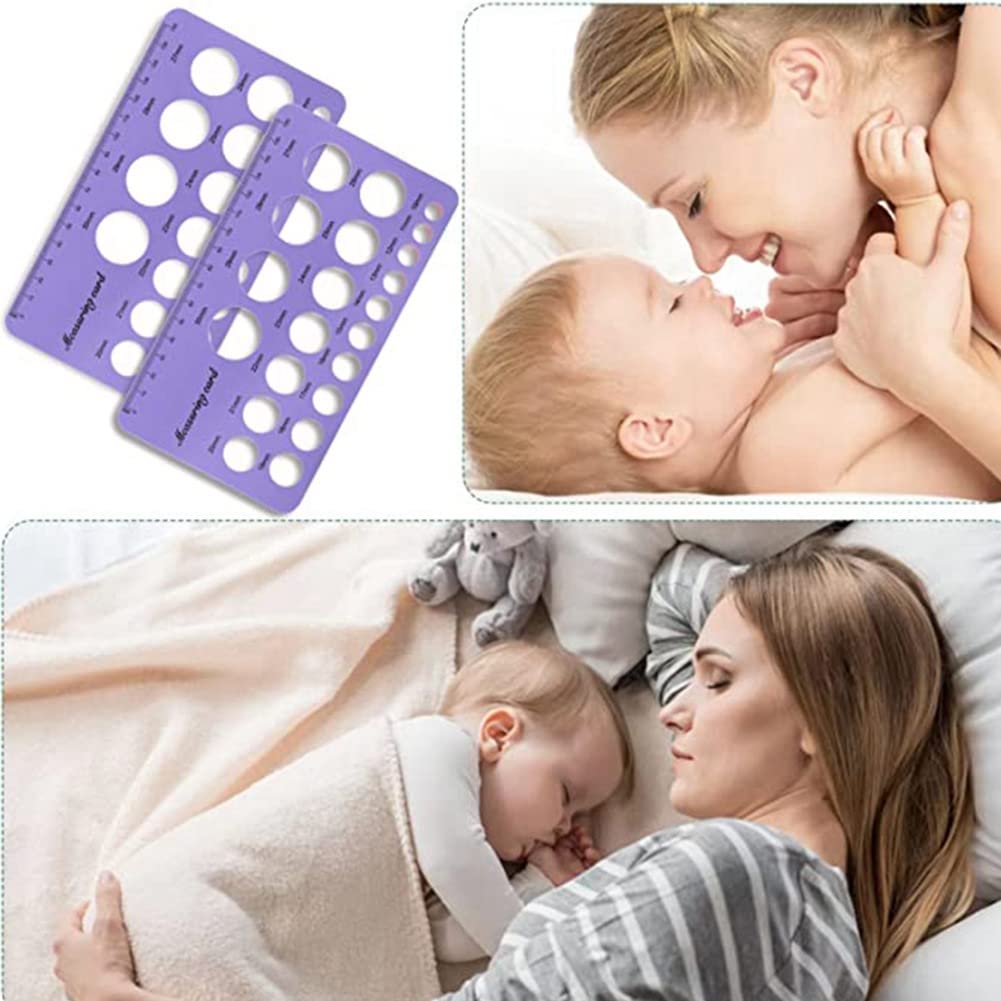 **Piuryue Silicone Nipple Ruler – Accurate Flange Size Measuring Tool for Breast Pumps | Soft & Flexible Nipple Sizer | Perfect for Nursing Moms & Lactation Consultants**    *(Use Case: Ideal for measuring flange size at home, ensuring proper breast pump fit for comfortable and efficient pumping sessions.)*