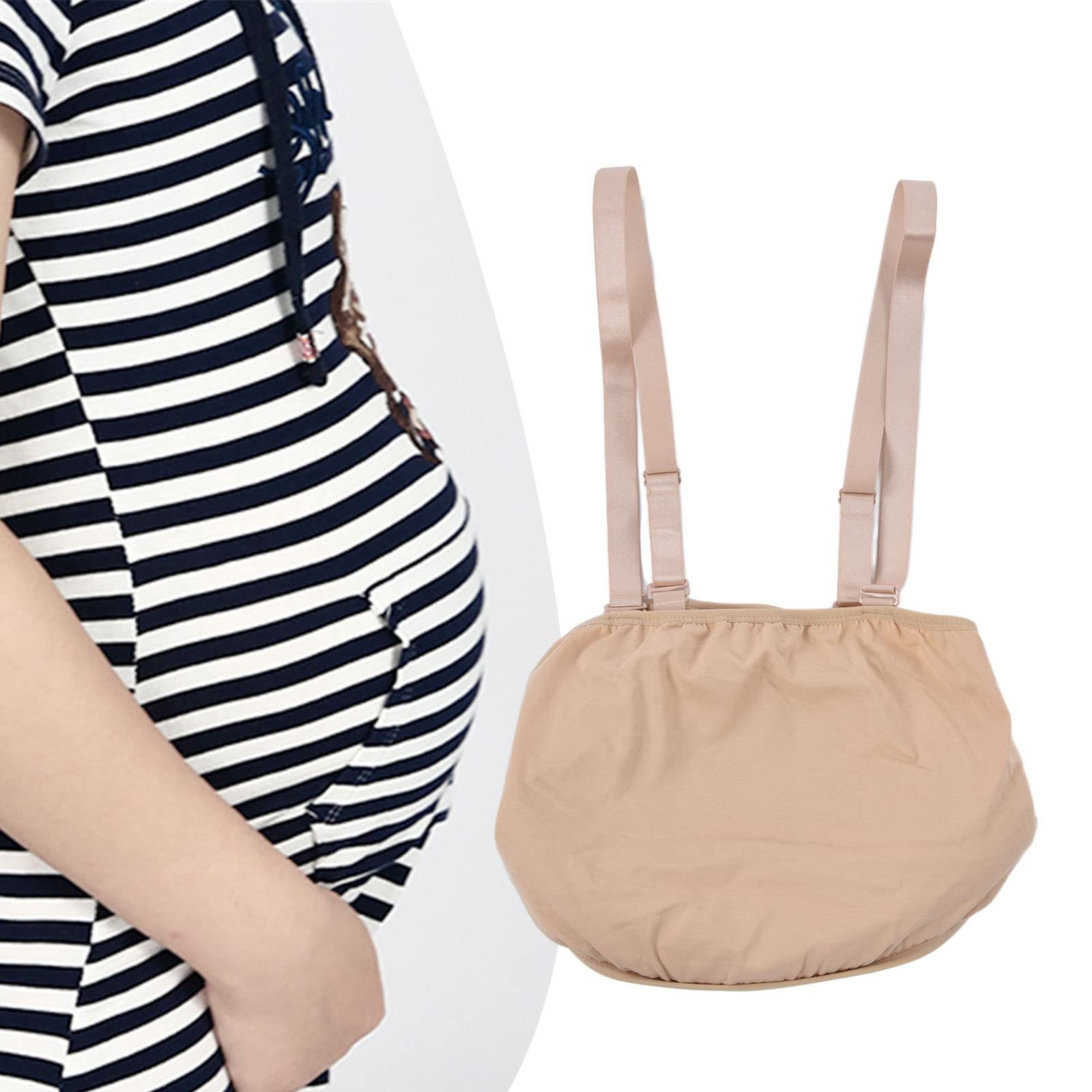Realistic Fake Pregnancy Belly - Skin Tone Liquid Silicone Belly Stuffer for Pregnancy Experience (2-3 Months Size S) - Perfect for Maternity Photos, Baby Showers & Role Play