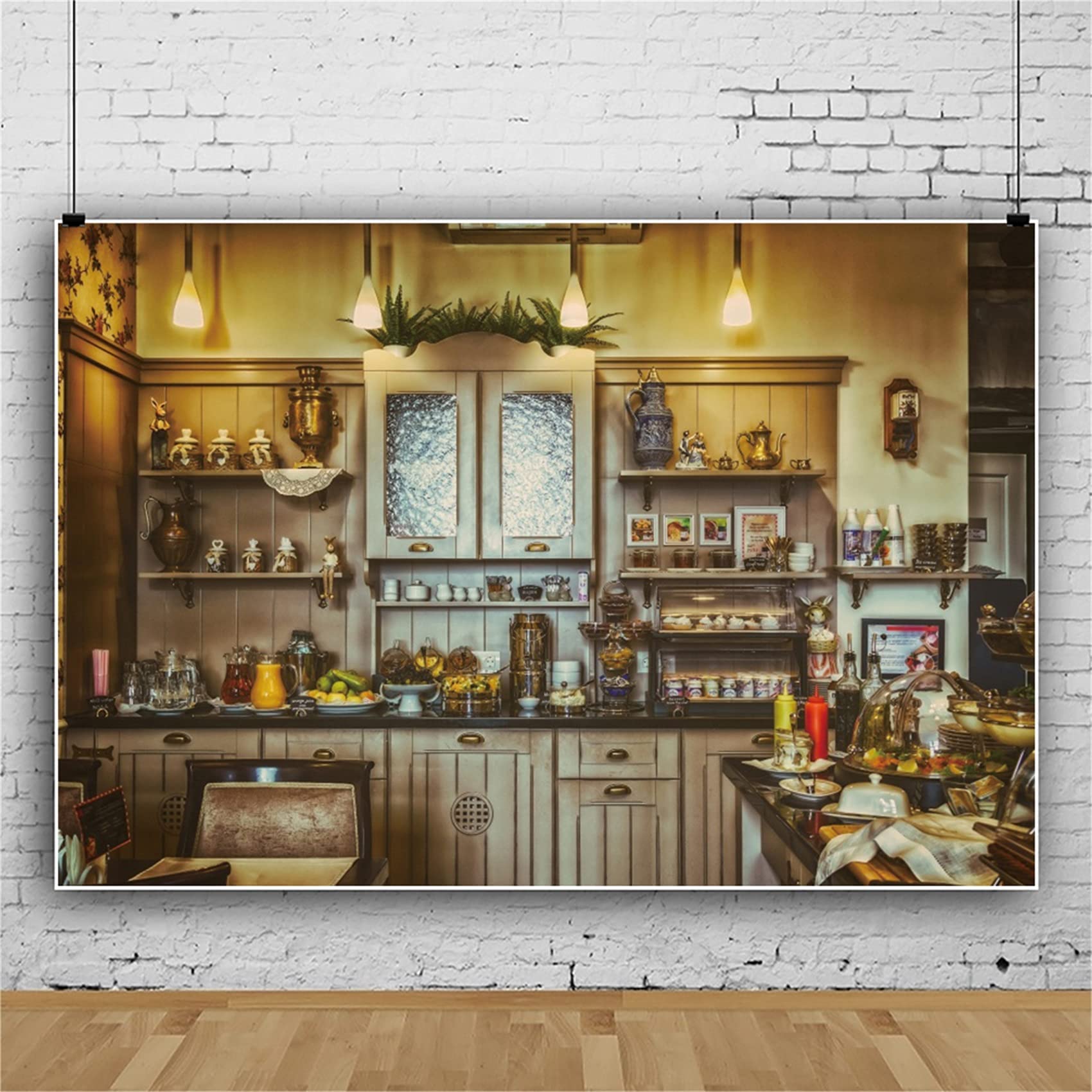 Modern Luxury Kitchen Backdrop Vinyl Wallpaper - 10x6.5ft High-Quality Photography Background for Cabinet, Tableware, and Furniture Shoots - Perfect for Home Decor and Professional Photoshoots