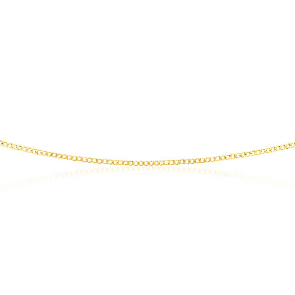 9ct Yellow Gold 50 Gauge Tight Curb 51cm Chain - Elegant Men's & Women's Jewelry for Everyday Wear, Gifts & Special Occasions