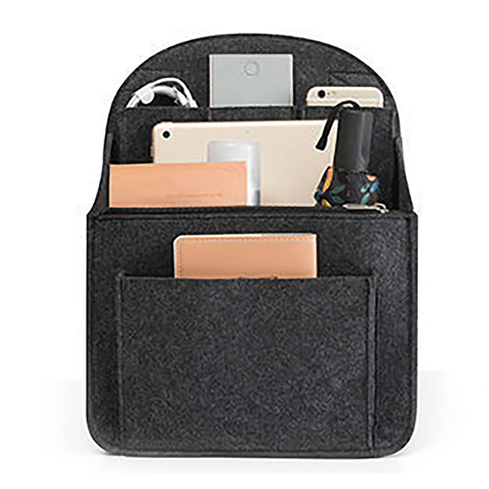 Lightweight Nylon Mini Backpack Organizer Insert - Felt Bag Divider for Rucksack, Purse & Shoulder Bags (Color-E S) | Perfect for Travel, Work & Daily Commute Organization