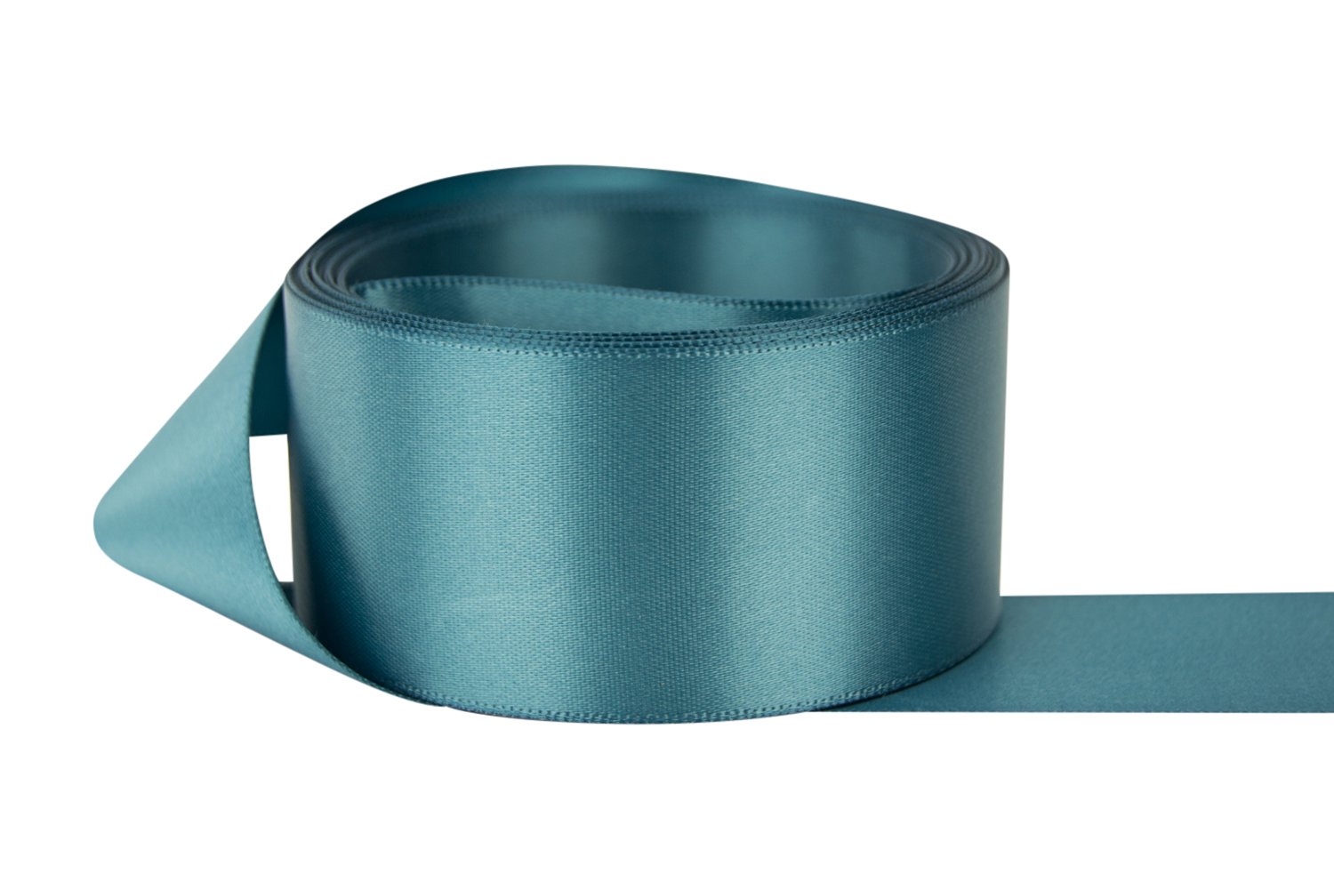 Double Faced Satin Ribbon 5/8 inch Blue Haze - 100% Polyester Craft Ribbon by The Yard | Perfect for Gift Wrapping, Hair Bows, DIY Crafts & Wedding Decorations