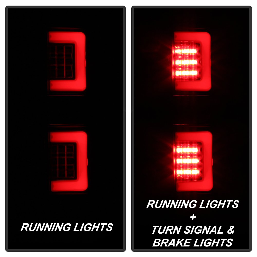 ACANII Black Smoke LED Tube Tail Lights Brake Lamps V2 for 2009-2014 Ford F150 Styleside Pickup Truck - Driver & Passenger Side - Upgrade Your Nighttime Visibility & Style for Safer Driving