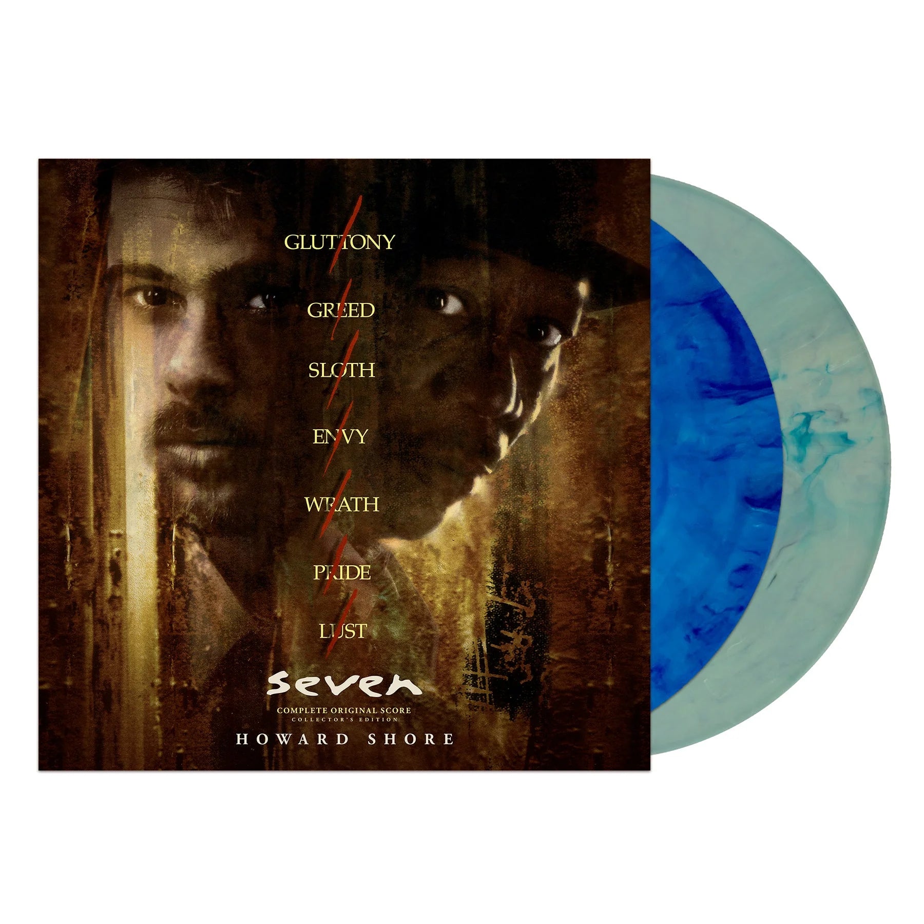 SEVEN Soundtrack by Howard Shore - Limited Edition 180g Blue/Green Vinyl 2LP - Perfect for Movie Collectors & Vinyl Enthusiasts