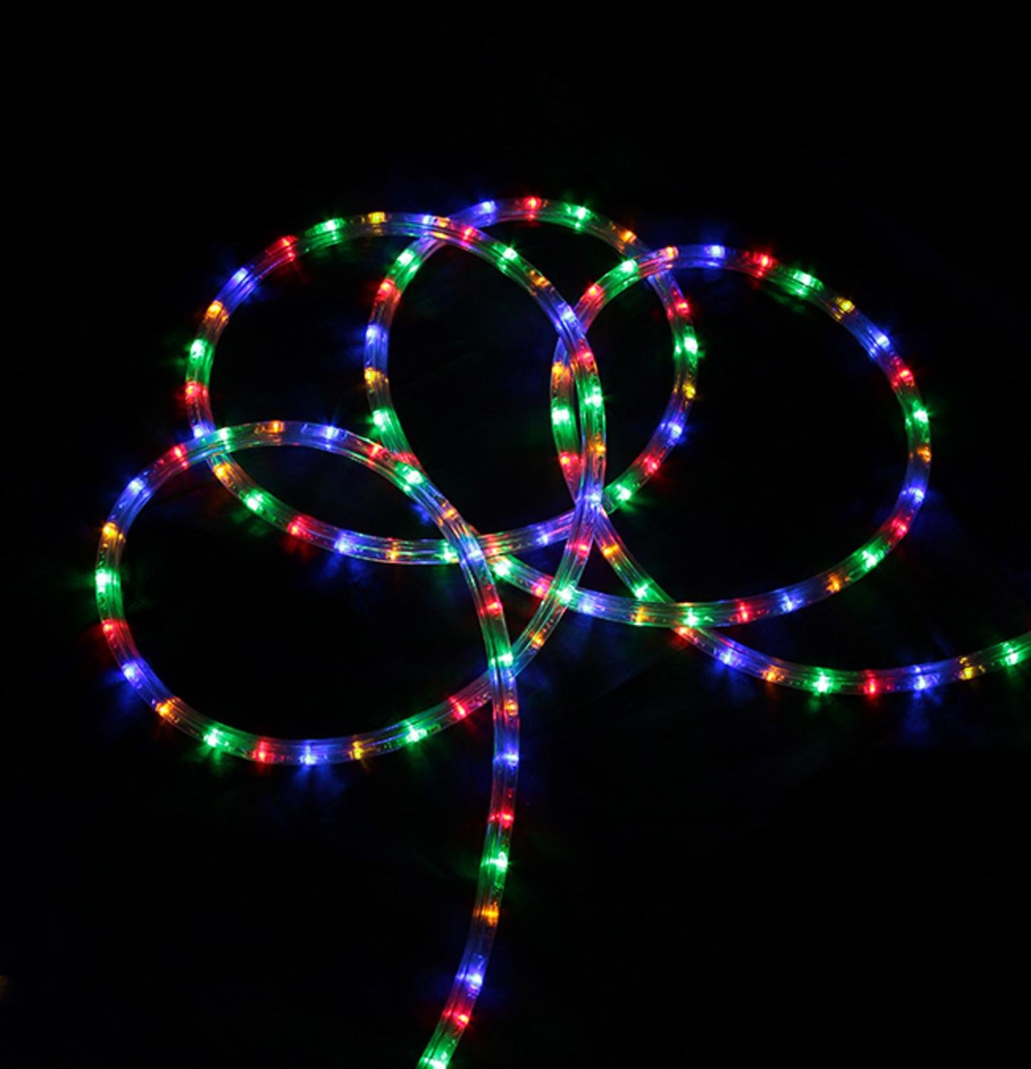 150' Commercial Grade Multi LED Indoor/Outdoor Christmas Rope Lights on Spool - Perfect for Holiday Decorations, Parties, and Year-Round Outdoor Lighting