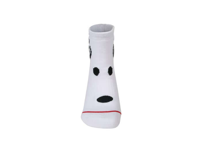 Victor x Peanuts Junior Sports Socks for Kids - White Athletic Socks with Snoopy Design - Perfect for School, Soccer, Basketball & Daily Wear