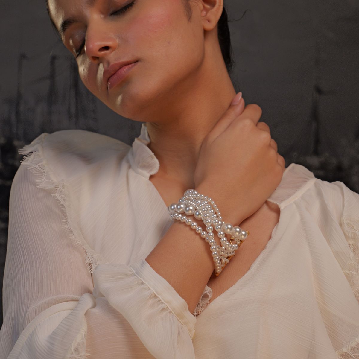 Elegant Pearl Bracelet for Women - Genuine Freshwater Pearls with Adjustable Rope Design | Perfect for Weddings, Parties & Everyday Wear