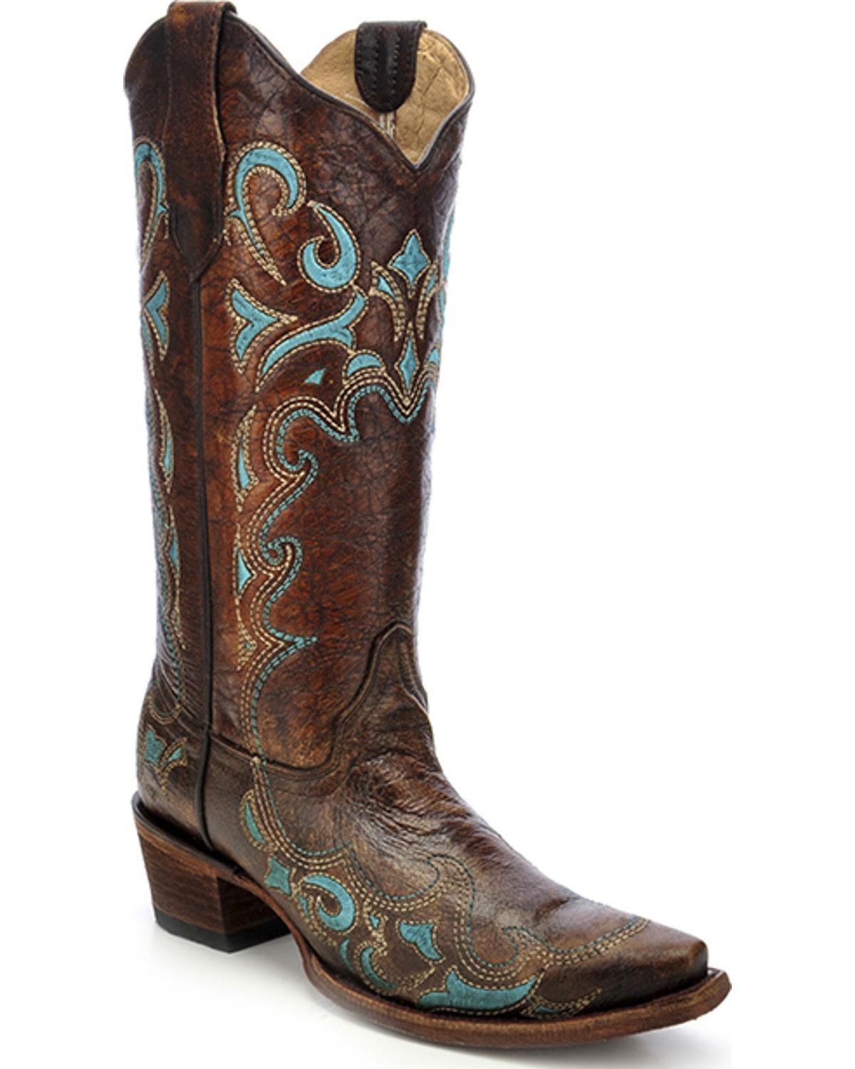 CORRAL Women's Western Boots with Side Embroidery - Stylish Cowgirl Boots for Country Dancing, Rodeo & Everyday Wear