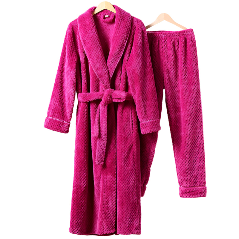 Cozy Women's Thermal Pajama Set - Winter Warm Sleepwear for Cold Nights - Perfect for Lounging, Sleeping & Staying Warm at Home
