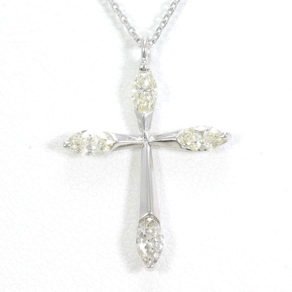18K White Gold Necklace with Yellow Diamonds - Elegant Pendant Jewelry for Women, Perfect for Weddings, Anniversaries & Special Occasions