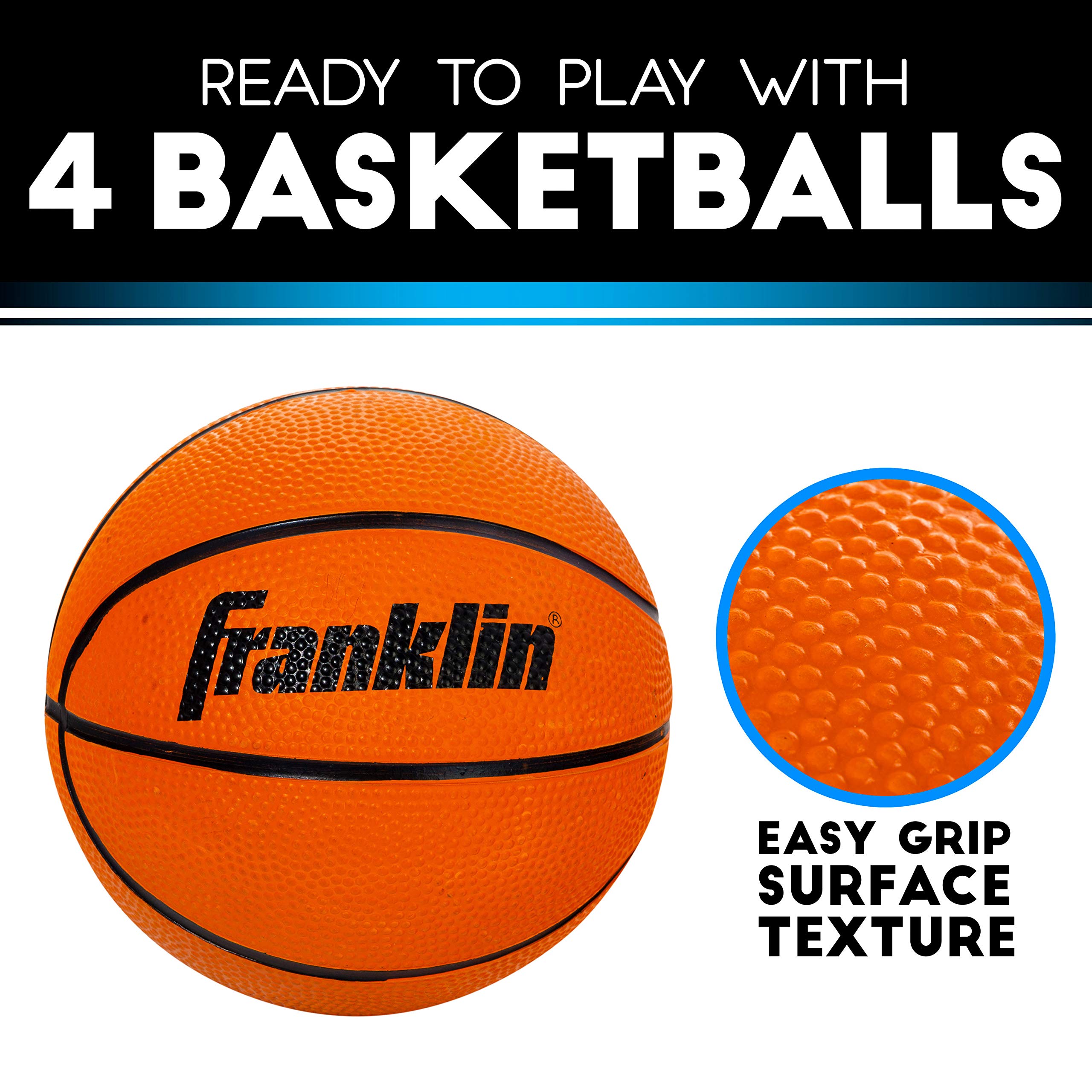 Franklin Sports Arcade Basketball Game Set - Indoor Basketball Shootout for 2 Players with Electronic Scoreboard & 4 Mini Balls - Perfect for Family Game Nights, Kids Parties, and Office Break Room Entertainment