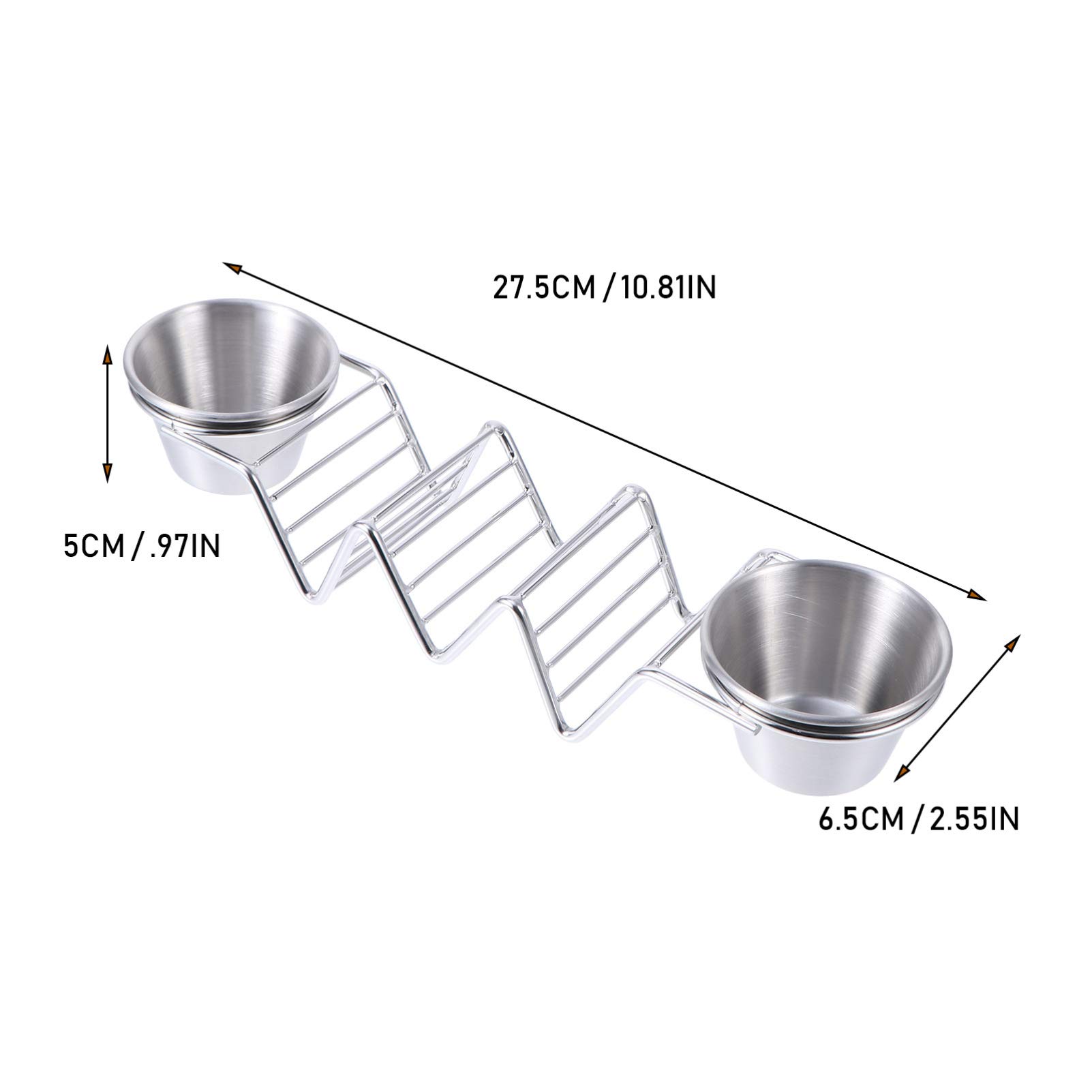 Stainless Steel Taco Holder Stand - 1pc Metal Crepe & Taco Rack for Mexican Pancakes, Pizza Pie Display - Durable Wave Design for Home Kitchen & Party Serving