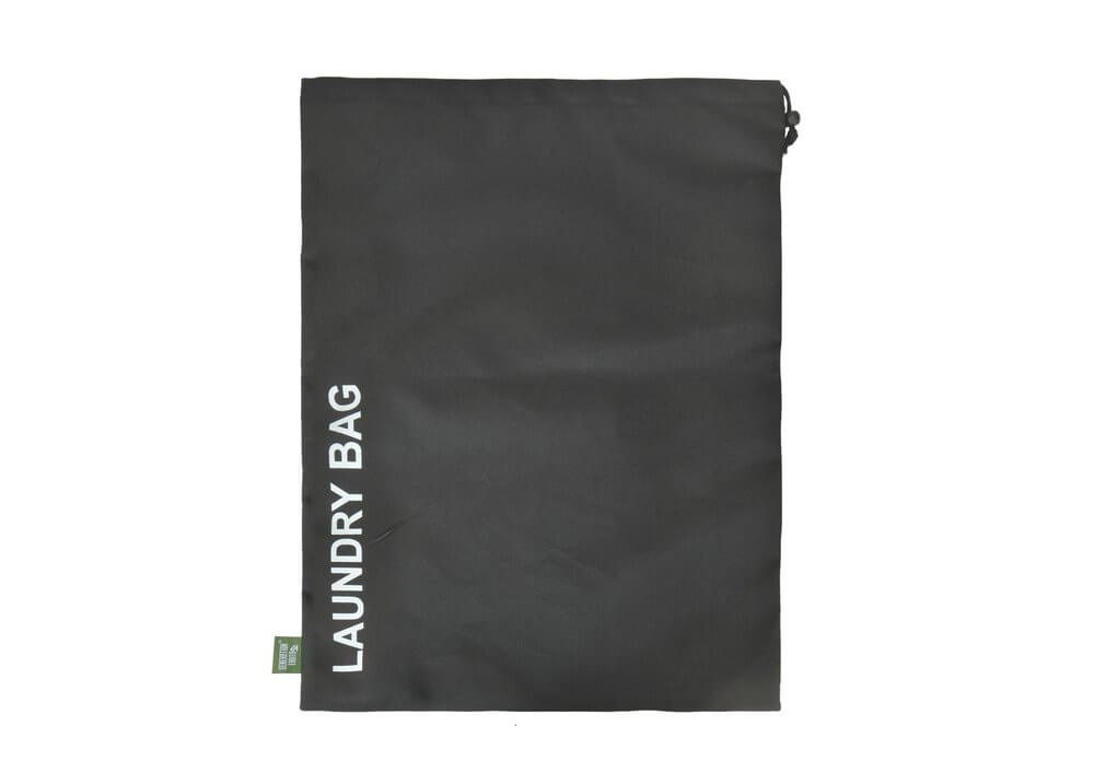 Eco-Friendly Recycled Travel Laundry Bag - Black | Washable & Durable for Camping, Gym & Business Trips | Sustainable Storage Solution