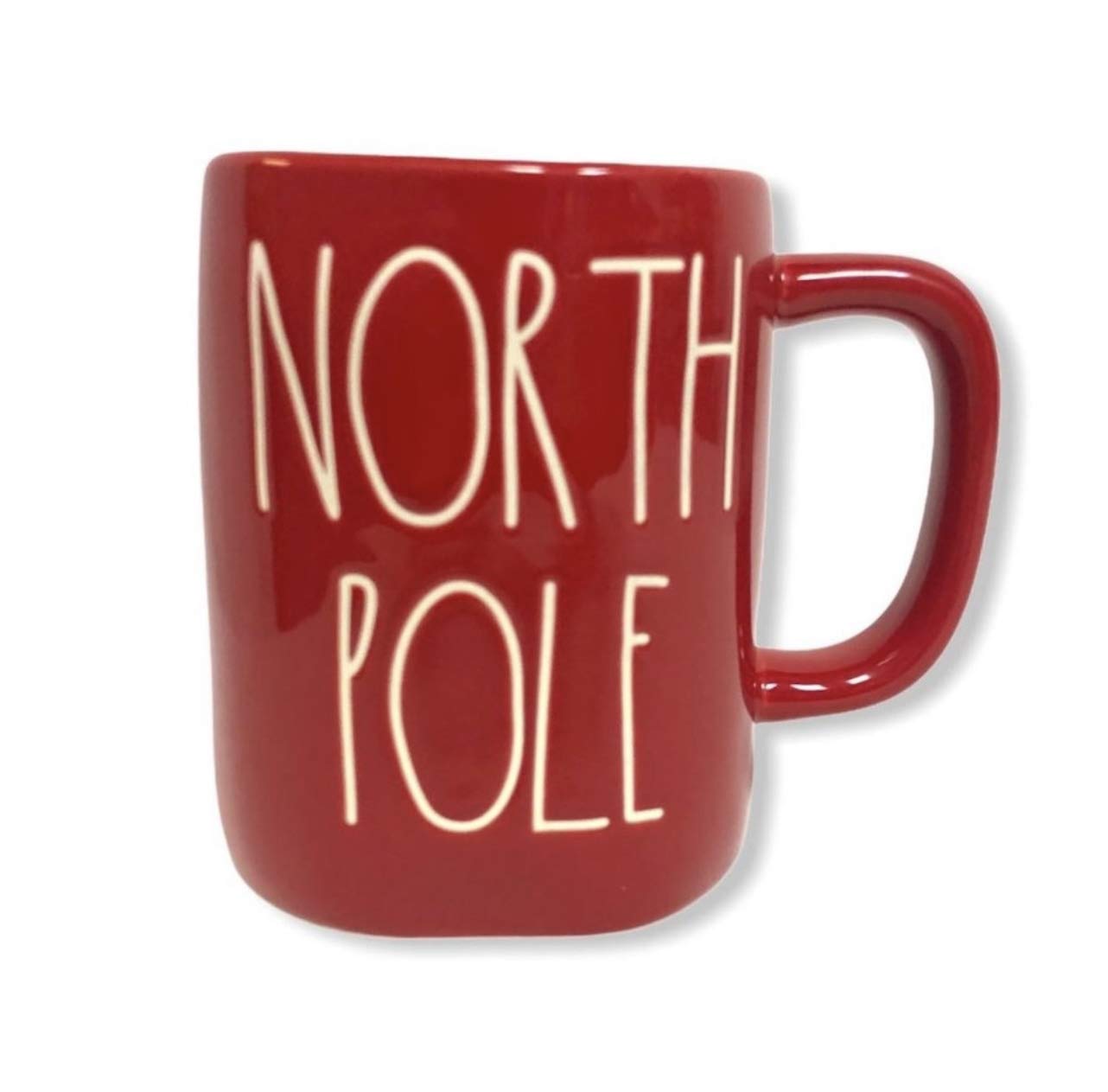 Rae Dunn by Magenta NORTH POLE Red Ceramic Large Coffee Tea Mug - Perfect for Holiday Gifts, Christmas Decor & Cozy Hot Drinks