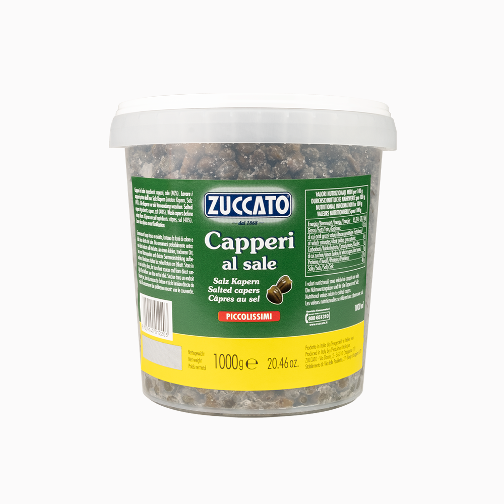 Premium Salted Capers 1kg (2.2lb) in Resealable Bucket - Perfect for Mediterranean Dishes, Salads & Gourmet Cooking