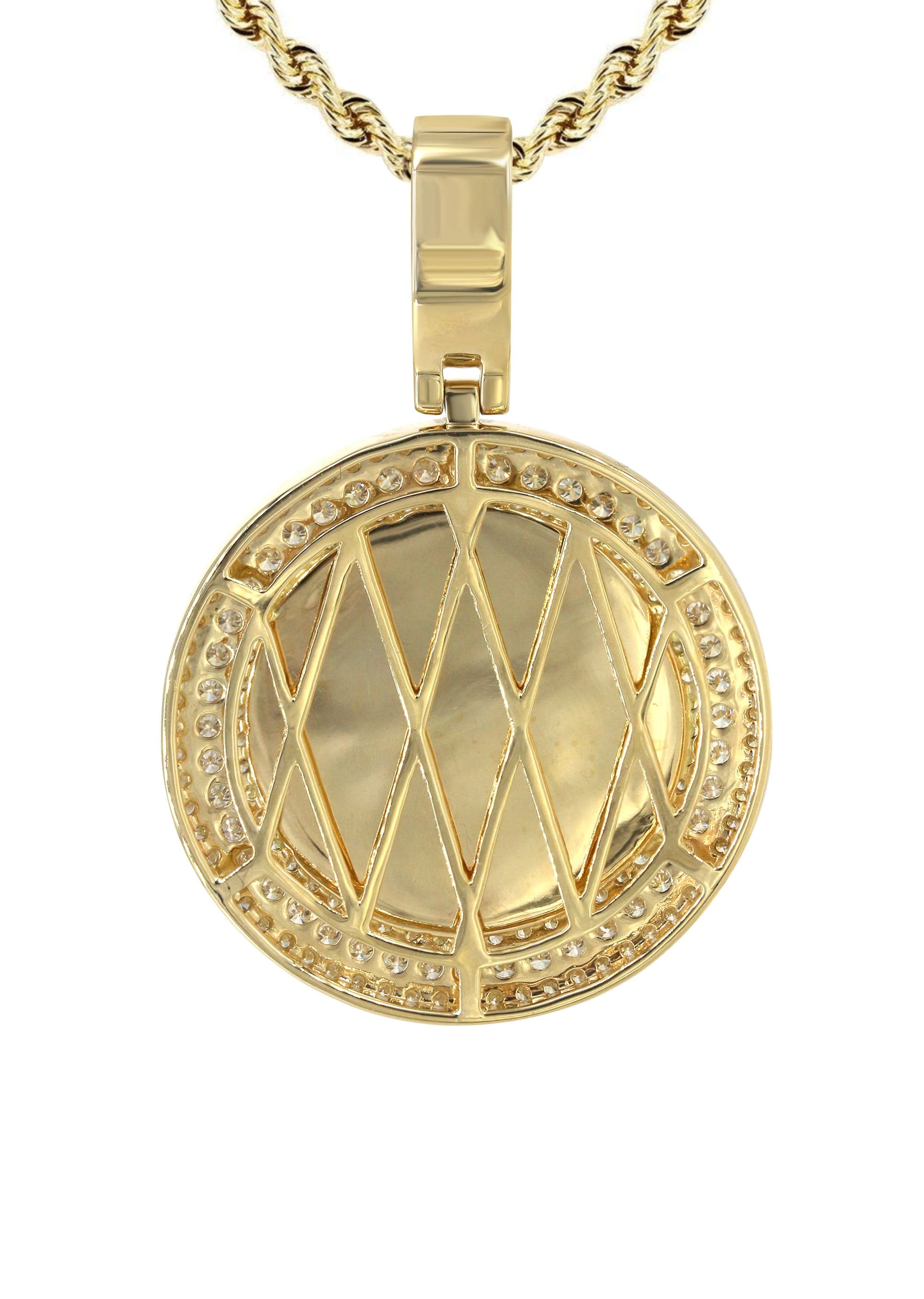 14K Yellow Gold Round Diamond Pendant Necklace - 2.75 Carats, 22.9 Grams | Elegant Jewelry Gift for Women | Perfect for Anniversaries, Birthdays & Special Occasions