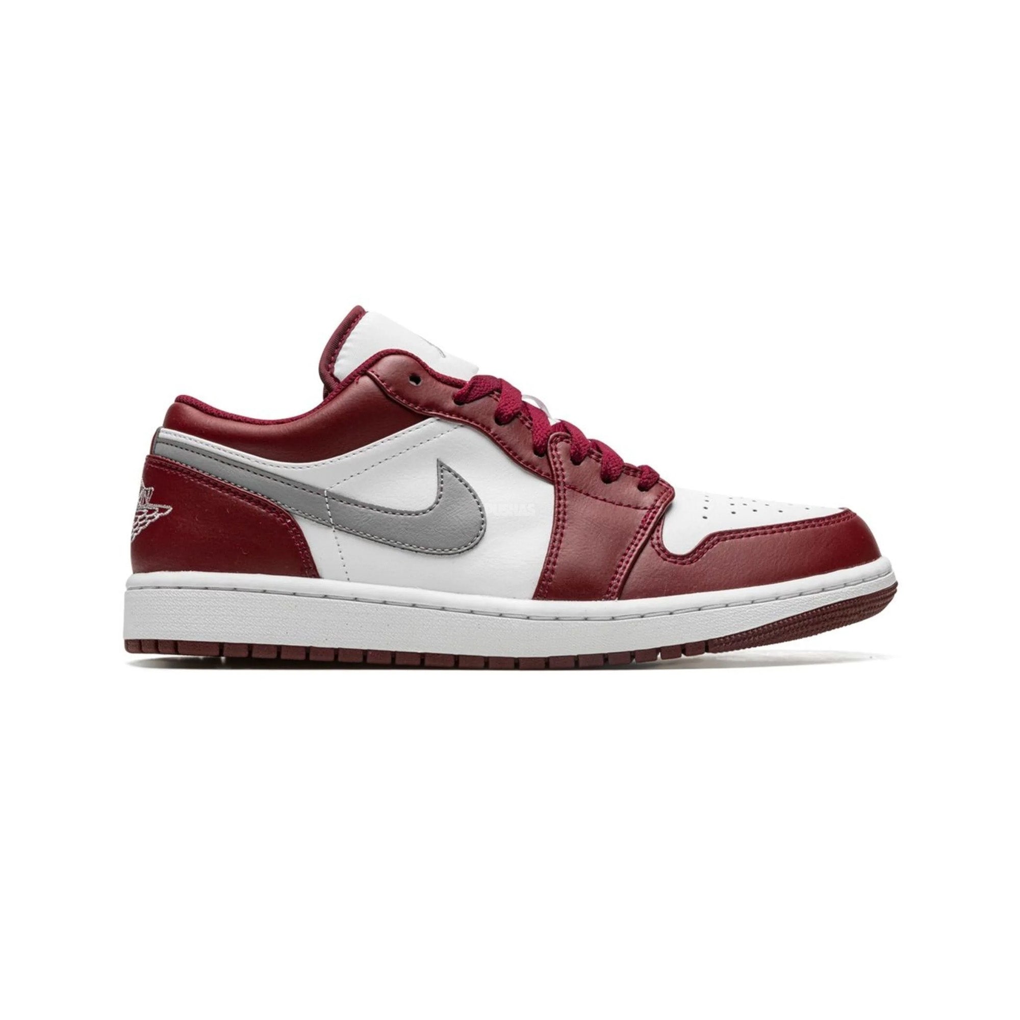 Air Jordan 1 Low 'White Bordeaux' Sneakers (2022) - Men's Basketball Shoes for Casual Wear & Street Style Fashion