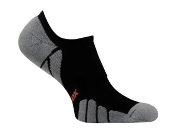 Vitalsox Silver Ghost No Show Socks for Men & Women - Breathable Anti-Slip Invisible Socks for Running, Sneakers & Casual Wear - Black