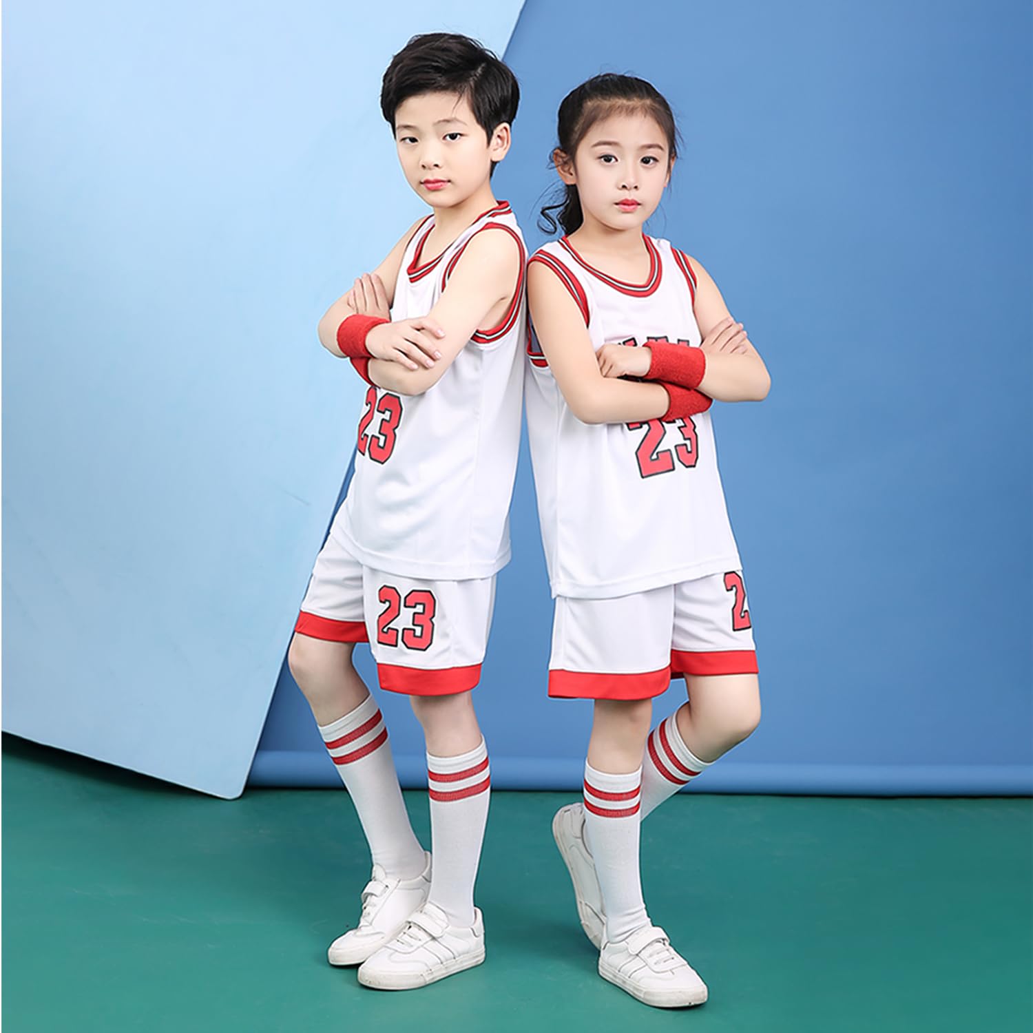 Youth Basketball Jerseys 6-16 Years - 2-Piece Set #23 for Boys & Girls - Perfect for Games & Training