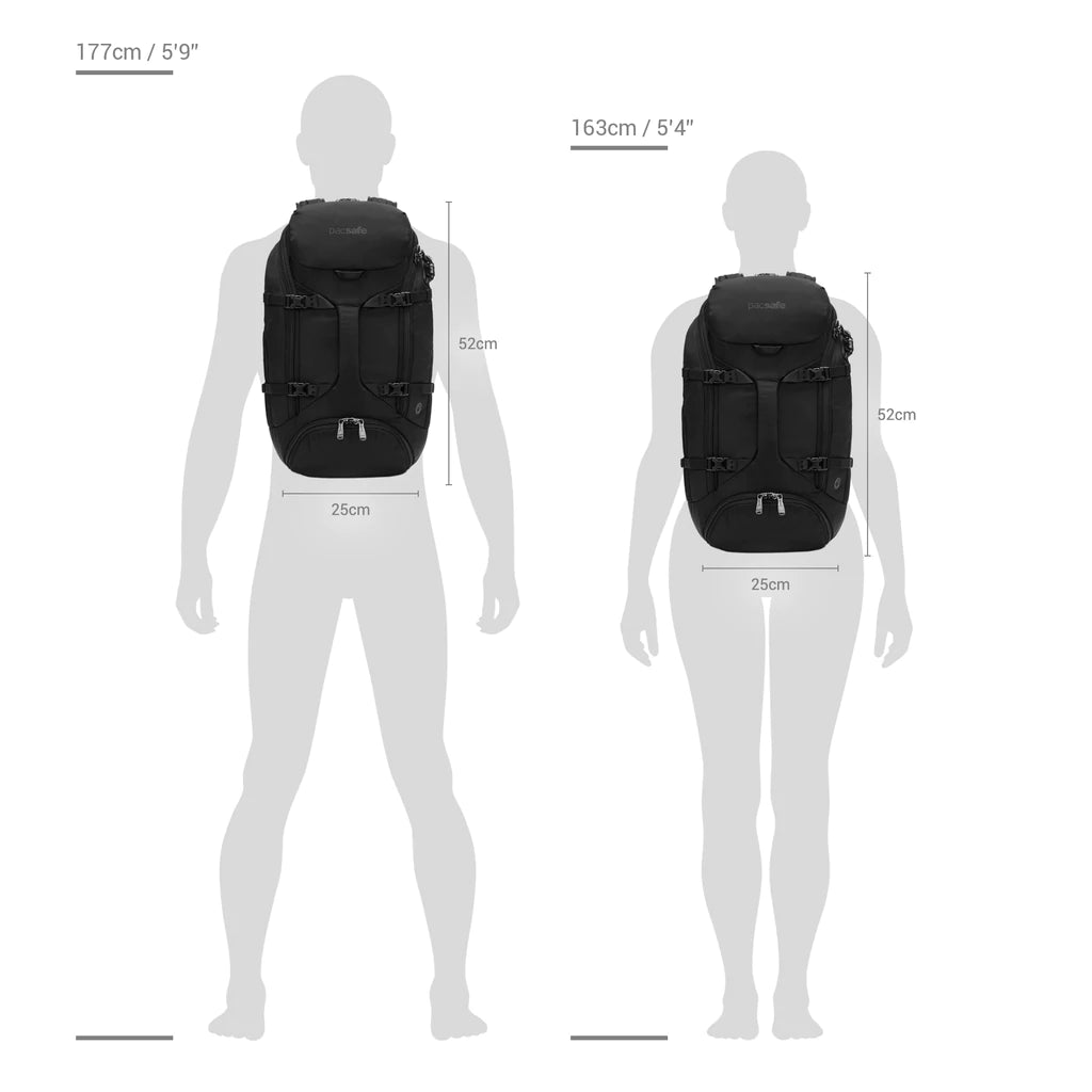 Pacsafe Venturesafe EXP35 Anti-Theft Travel Backpack - Secure & Durable Carry-On for Commuting, Business Trips & Adventure Travel