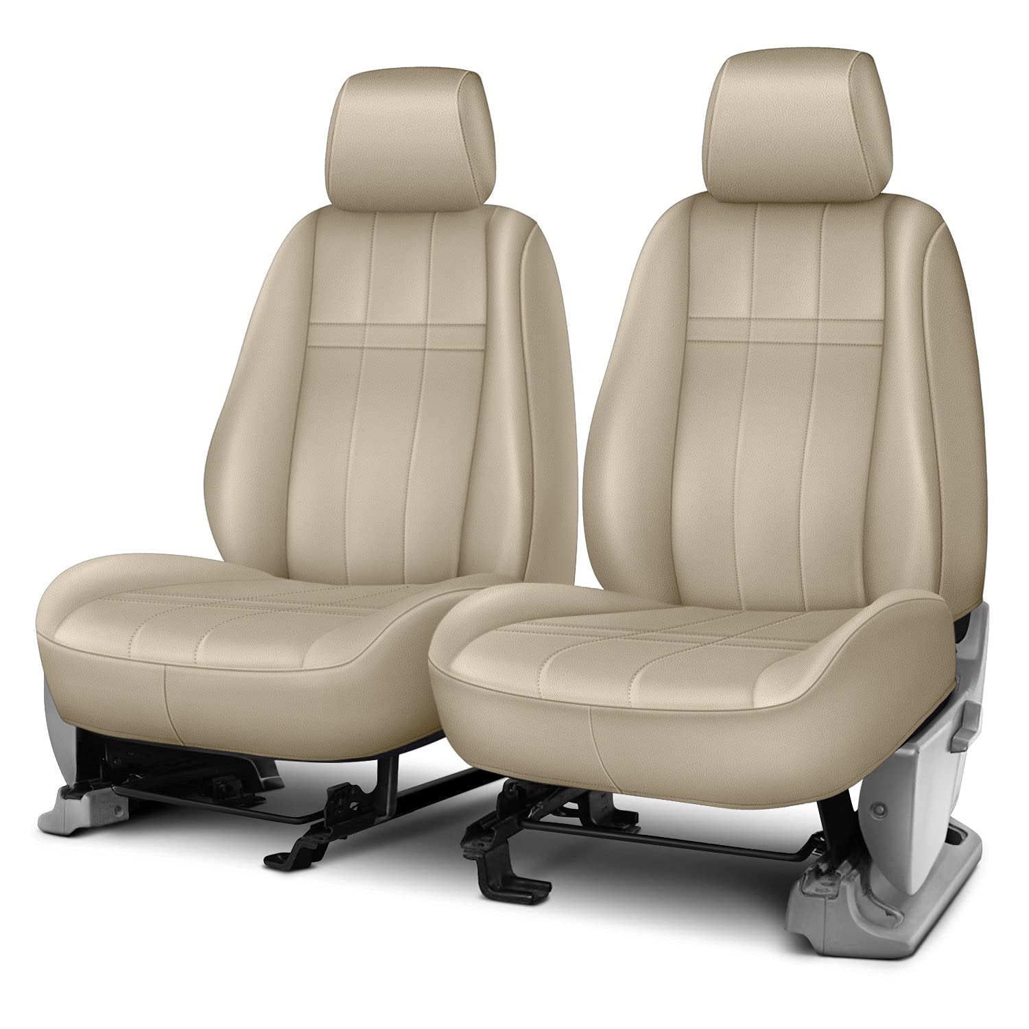 Rixxu Forma Series Front Car Seat Covers - Universal Fit for Most Cars, Trucks & SUVs (1st Row Bucket Seat, Sandstone Color) | Durable Protection & Comfort for Daily Commute, Road Trips & Outdoor Adventures
