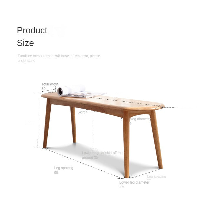 Solid Wood Bench - Oak, Black Walnut, Ash, Cherry - Handcrafted Rustic Stool for Entryway, Kitchen, or Garden Seating