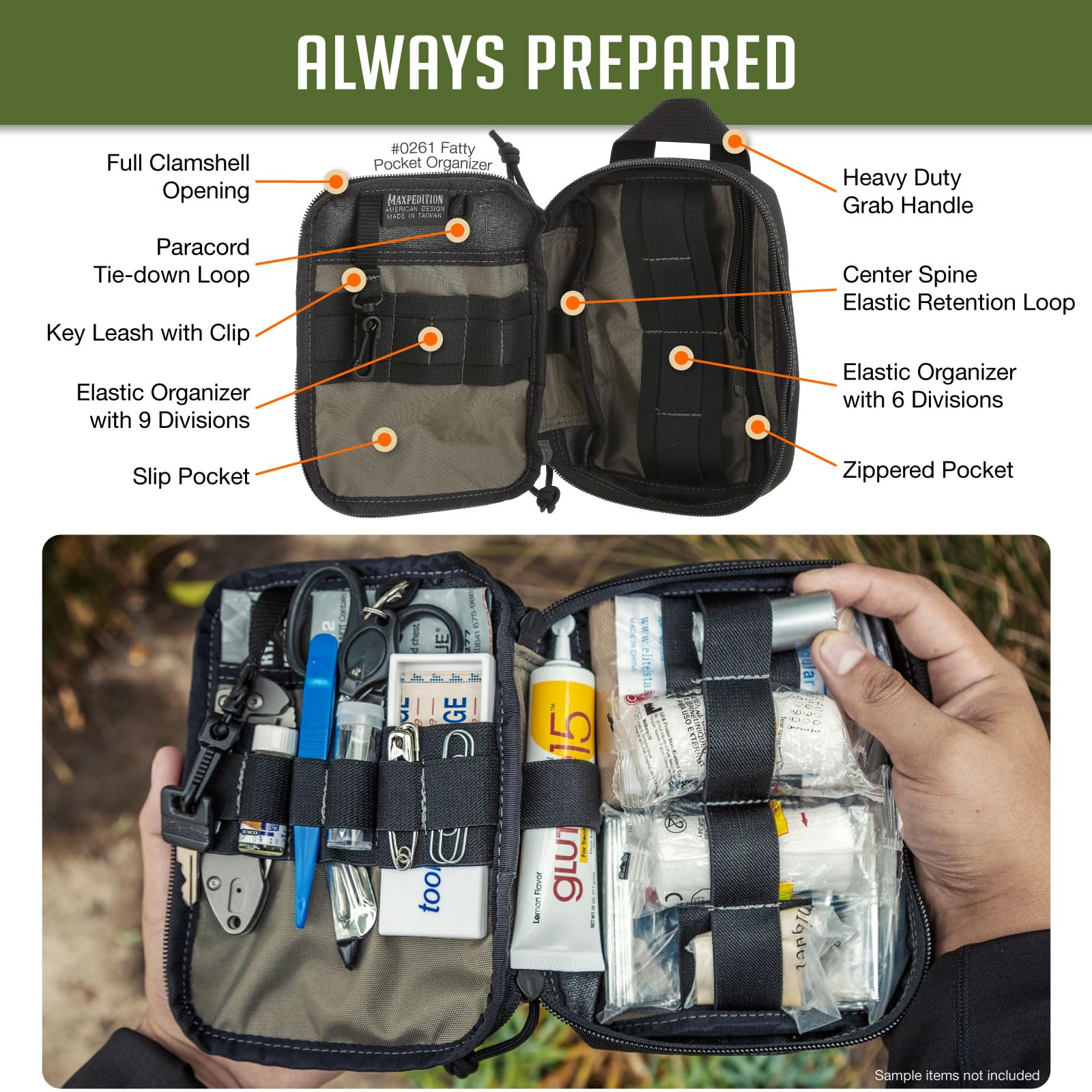 Maxpedition Fatty Pocket Organizer - Durable EDC Gear Pouch for Tactical, Hiking & Outdoor Essentials | Compact Carry Solution for Tools, First Aid & Survival Kits