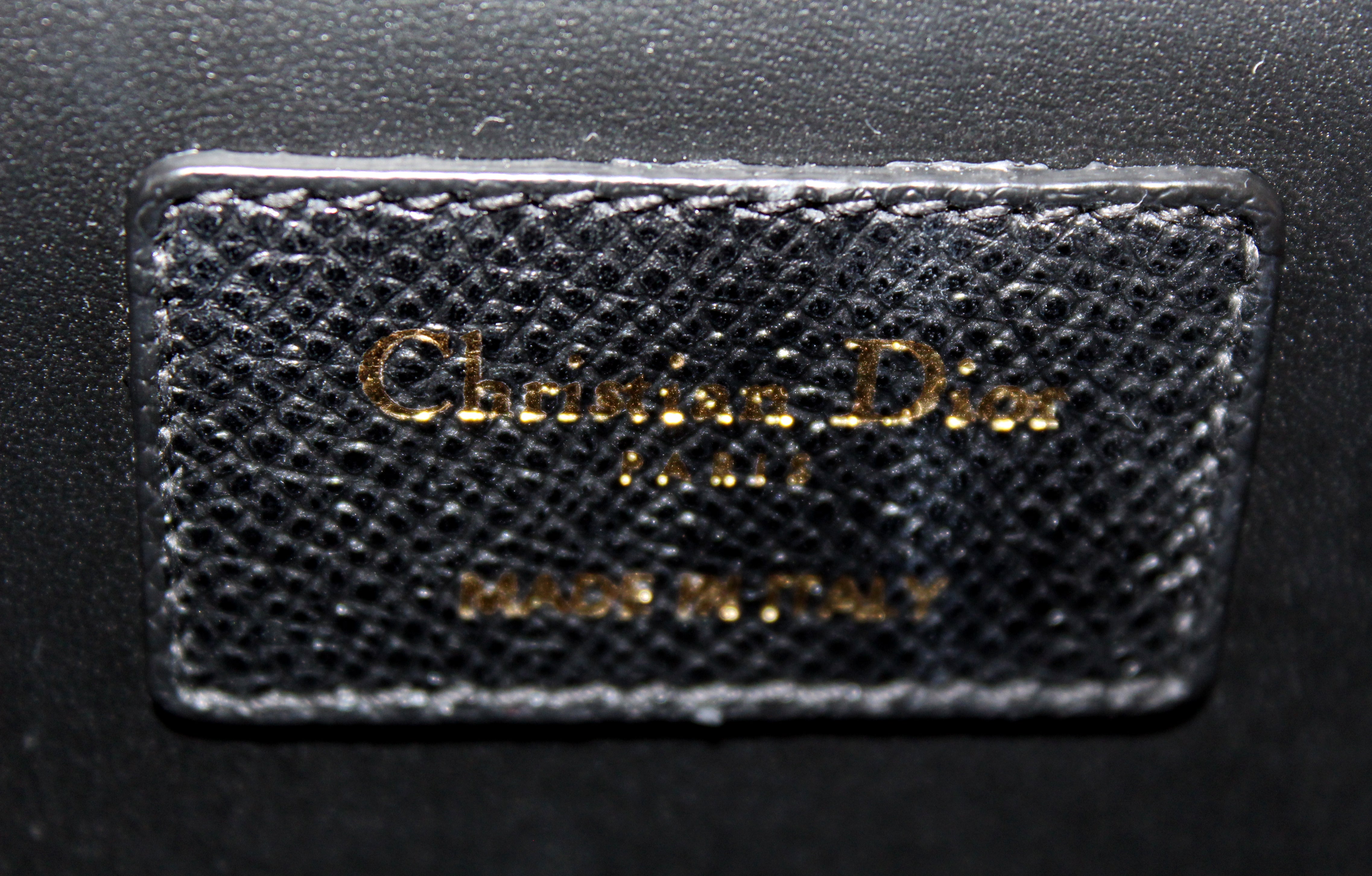 Authentic Christian Dior Black Grained Calfskin Medium St. Honore Tote Bag - Luxury Designer Handbag for Women, Perfect for Work, Travel & Everyday Use