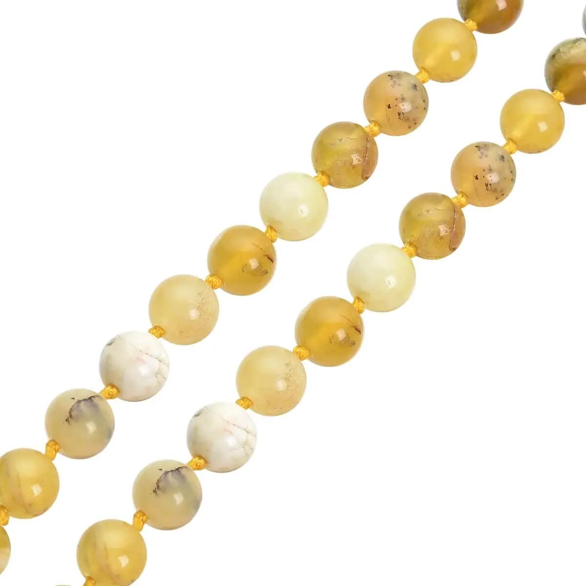 Shop LC 8-12mm Citrine Beaded Necklace - 925 Sterling Silver Rhodium Plated Women's Jewelry, 20