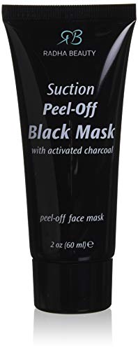 Radha Beauty Activated Charcoal Blackhead Remover Peel Off Mask - Deep Cleansing Facial Treatment for Face & Nose (2oz) | Pore Purifying, Oil Control & Skin Detox | Perfect for Weekly Skincare Routine & Pre-Makeup Prep