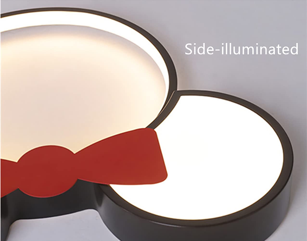 Dimmable LED Ceiling Light - Cute Cartoon Mouse Head Design, Modern Flush Mount Fixture for Girls Room, Kids Room & Nursery - Stepless Dimming, Energy Efficient - Perfect for Bedroom, Playroom & Children's Study Area