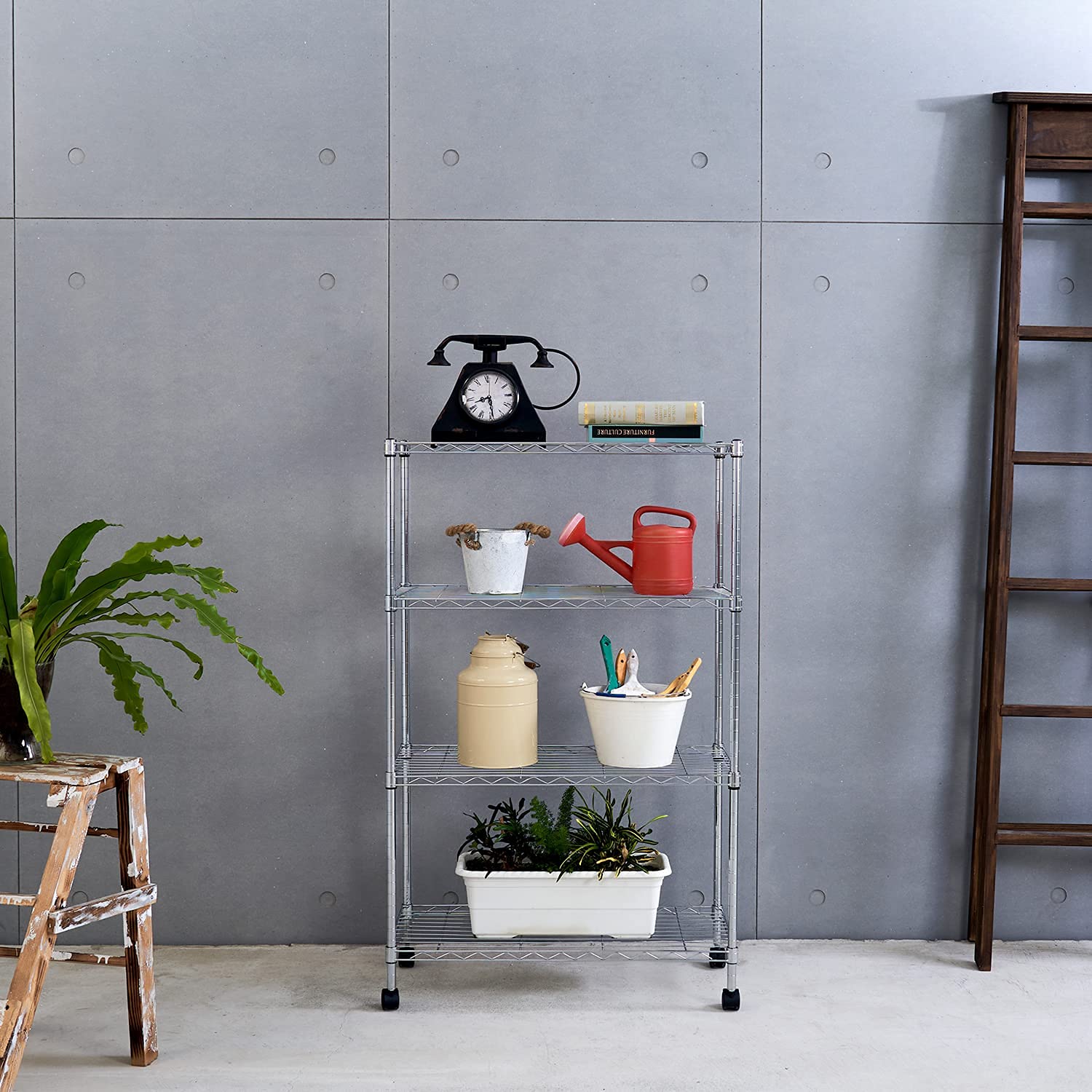 Heavy Duty 4 Tier Wire Shelving Unit - 14