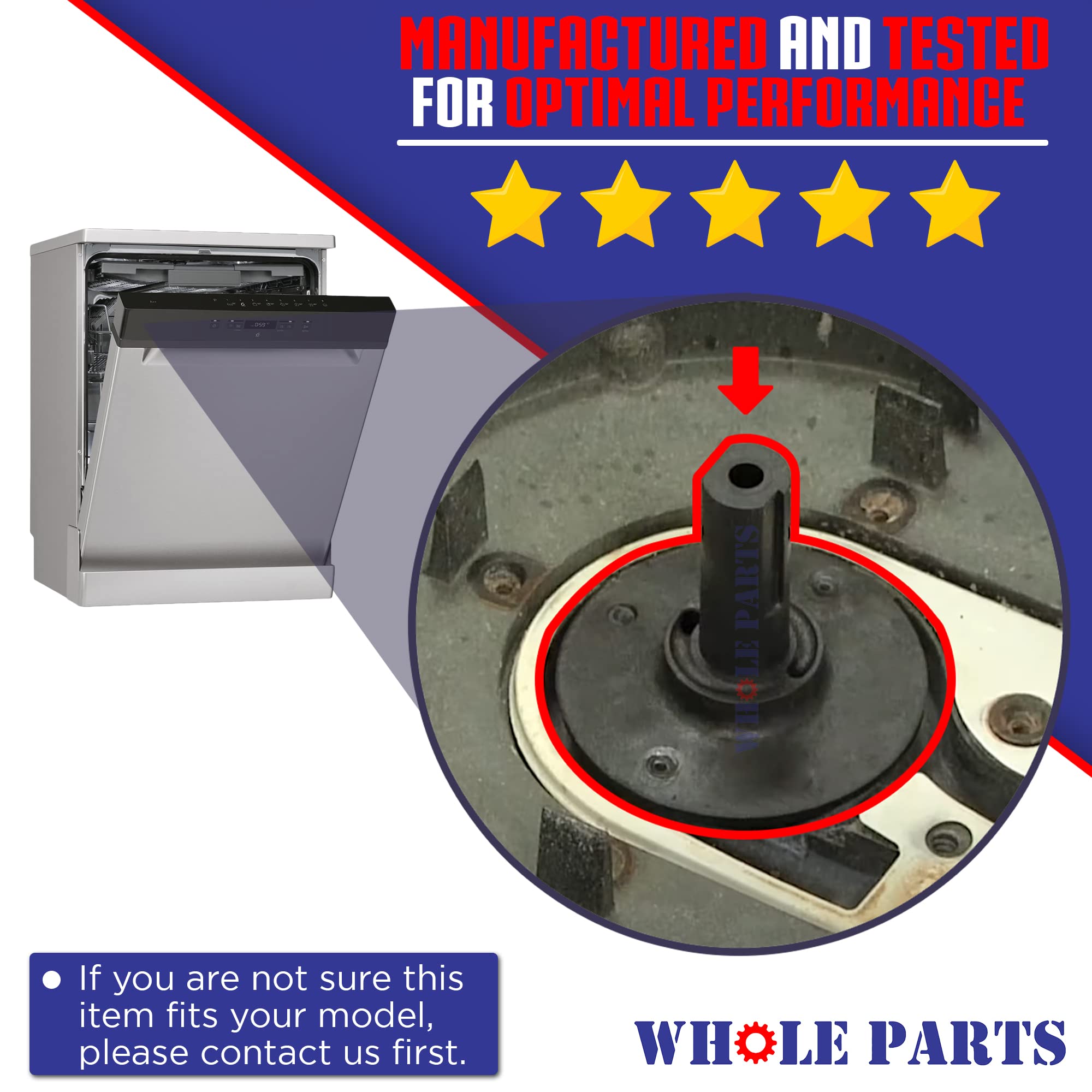 Whirlpool Dishwasher Drain and Wash Impeller Kit Replacement Part #675806 - Compatible with Select Whirlpool Models - Replaces AP3115180, 302706, 302718 - Non-OEM Appliance Repair Part - Perfect for DIY Dishwasher Maintenance and Repair