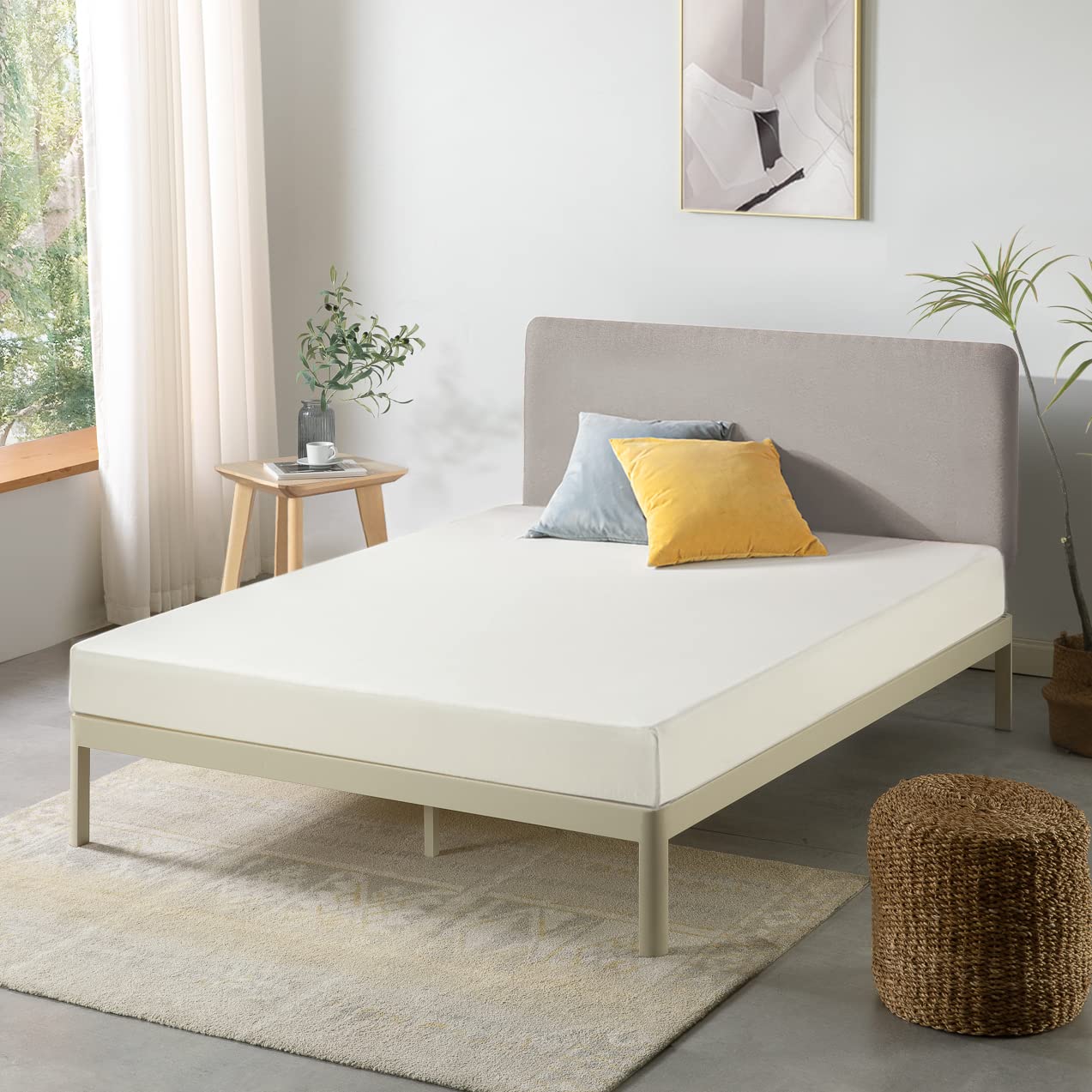 6 Inch King Size Green Tea Memory Foam Mattress in a Box - Cooling Gel Infused, Pressure Relief, CertiPUR-US Certified | Perfect for Guest Rooms, Dorms & Small Spaces
