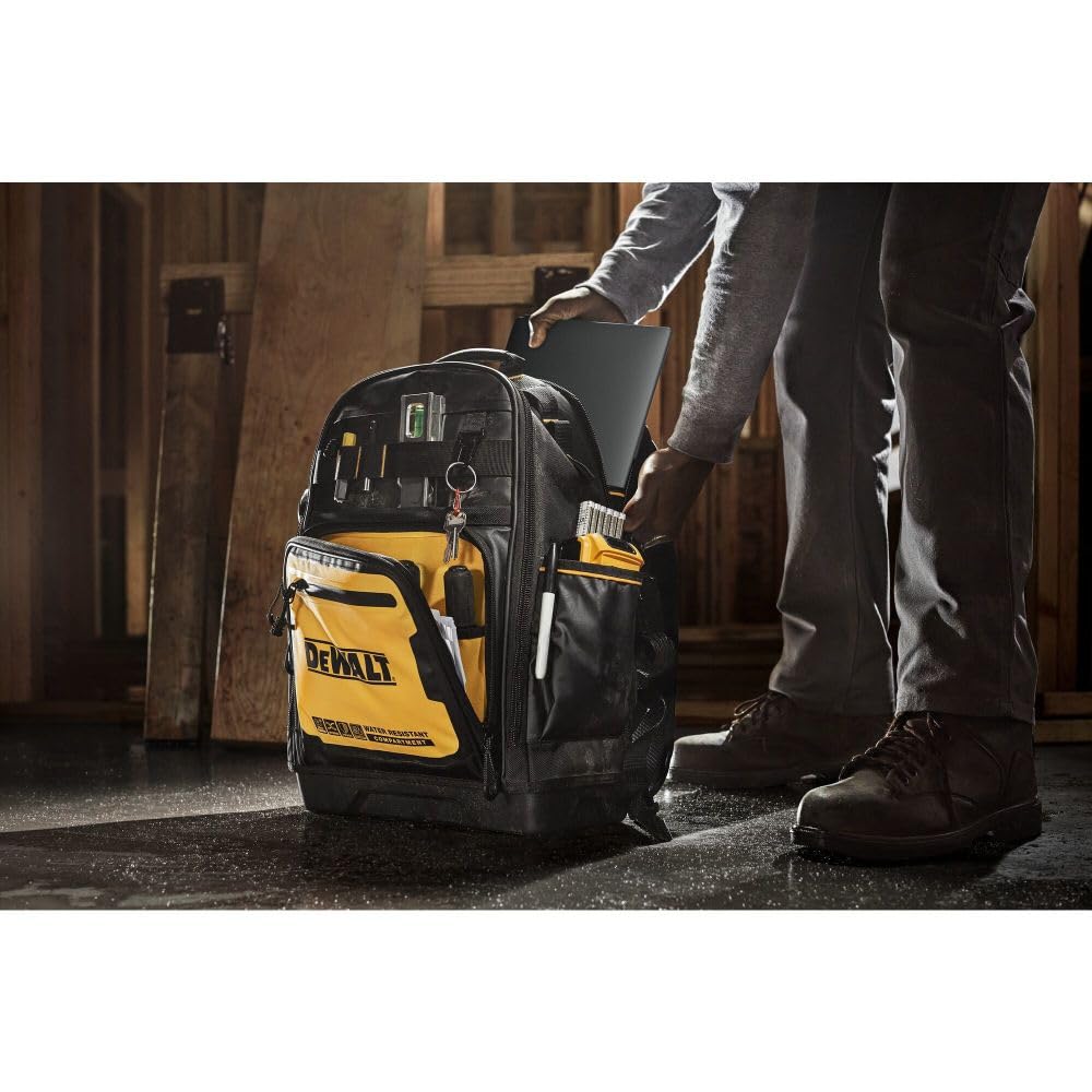 DEWALT DWST560102 Durable Water-Resistant Tool Backpack for Storage & Organization – Perfect for Construction, Electricians, and DIY Projects