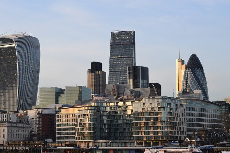 30 St Mary Axe Tower & London Skyline Photograph - Premium Australian Made Wall Art Print for Home & Office Decor