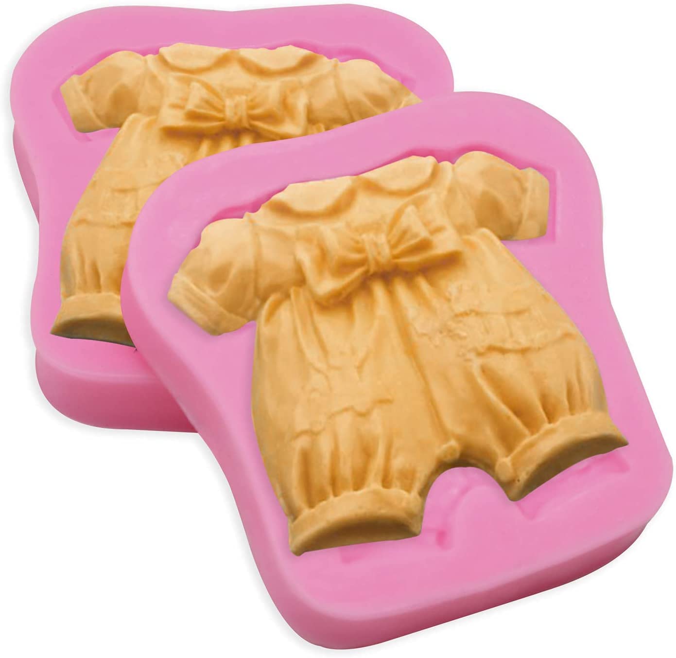 RKPM HOMES 3D Silicone Baby Clothes Chocolate Mold | DIY Fondant Candy Baking Tool for Cake, Chocolate, Ice Jelly & Soap Making | Reusable Multi-Color Bakeware | Perfect for Birthday Parties, Baby Showers & Holiday Treats - 1 Piece