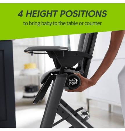Baby Jogger City Bistro High Chair - Adjustable Infant Feeding Seat with Removable Tray & Easy Clean Fabric - Perfect for Home, Restaurant & Travel Use