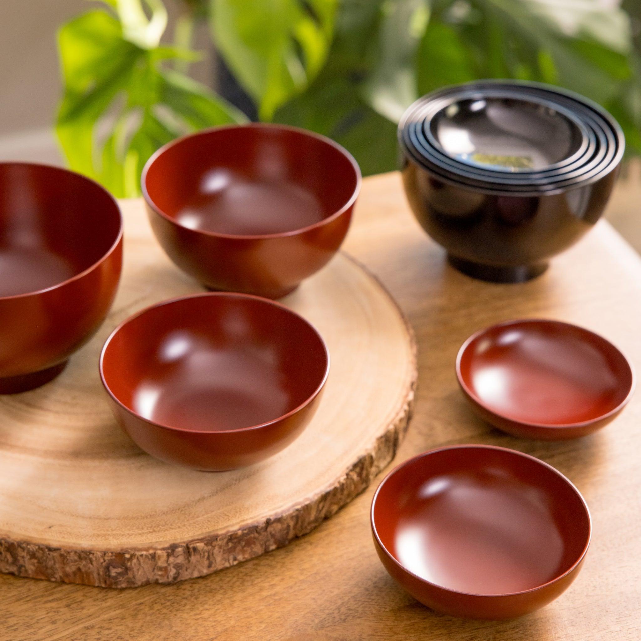 Premium 5-Piece Nested Oryoki Set - Traditional Japanese Zen Buddhist Meal Bowls for Mindful Eating, Meditation Retreats & Home Dining