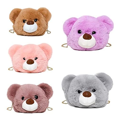 Adorable Teddy Bear Sling Bag for Girls - Cute Crossbody Shoulder Purse (Multicolor) | Perfect for School, Travel & Everyday Use | Pack of 1