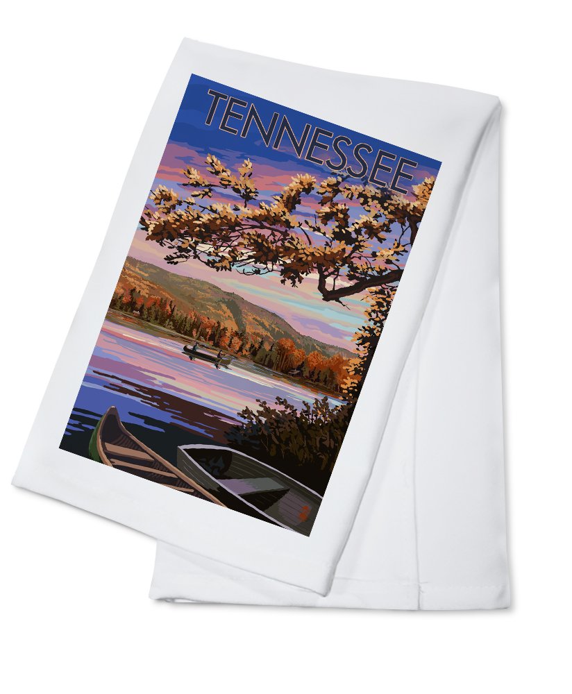 Tennessee Lake at Dusk 100% Cotton Tea Towel | Decorative Hand Towel for Kitchen & Home | Perfect for Dish Drying, Gift Giving & Farmhouse Decor